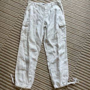 Ralph Lauren Sport Women’s Cargo Linen White Pants